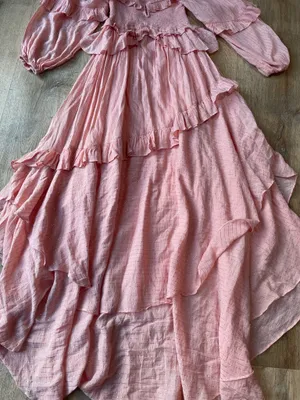 Spell & the Gypsy collective Blush Pink Off Shoulder Ruffle Maxi Dress Boho Romantic Sz S thumbnail 2