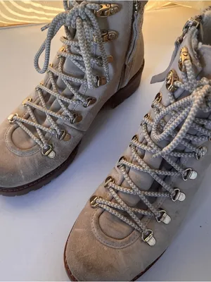 Sam Edelman Women’s Beige Lace-Up Hiker Boots thumbnail 4
