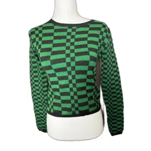 Daydreamer LA Evergreen Check Sweater Size Small $87 retail NWT Soft! thumbnail 6