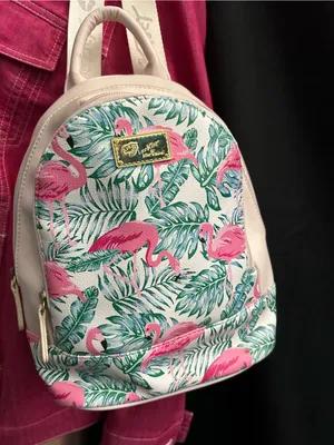 Betsey Johnson Pink Flamingo Print Mini Backpack thumbnail 3