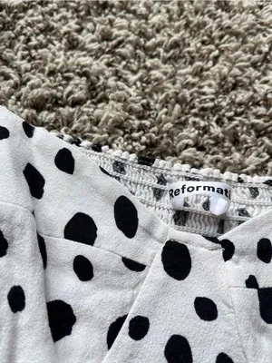 Reformation Polka Dot Long Sleeve Top thumbnail 7
