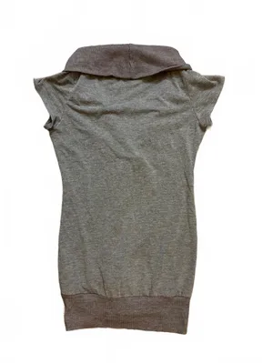 Vintage Y2K Charlotte Russe Gray Shawl Collar Tunic Top Small Made in USA thumbnail 6