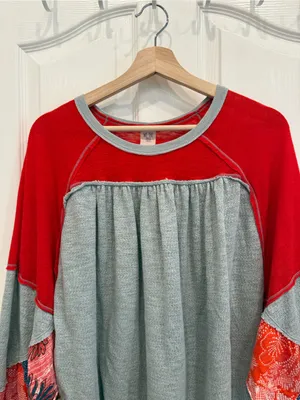 Free people Friday fever patchwork blouse thumbnail 5