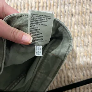 American Eagle‎ Jeans Olive Green High Rise Distressed Women Size 6 Petite thumbnail 11