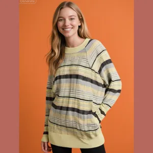 Umgee Pullover Light Weight Long Mesh Sleeve Sweater Size M NWTReg $64 thumbnail 4