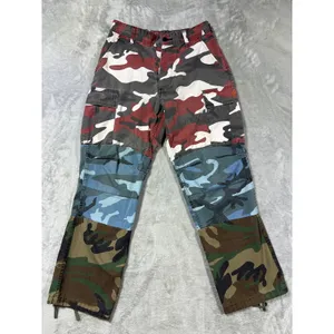 Straight Gnarcotic Patchwork Camo Cargo Pants Military Streetwear Small thumbnail 2