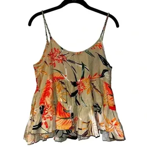 Vibrant Tropical Floral Cami Top- NWT Summer, Casual,‎ Going Out, Cute A1 thumbnail 3