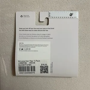 Lululemon New Silicone Hair Ties 3 Pack Black Grey Brown thumbnail 4