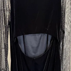 City Studio Black Velvet Mesh Sleeve Bodycon Dress Size 2X‎ NWT Whimsigoth Y2K thumbnail 7