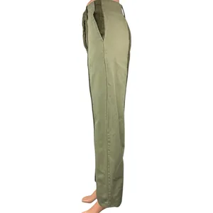 Urban Outfitters Corina Green Corduroy Colorblock High-Waist Trousers Pants 0 thumbnail 2