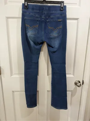 Harley-Davidson Women's Straight Leg Dark Blue Stretch Jeans Size 30 Tall Long thumbnail 7