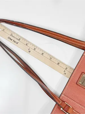 Dooney & Bourke Lexington Small Shopper Tote Bag Pebble Leather Carmel Brown thumbnail 12