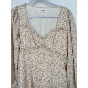In Loom Dress Women Large Ditsy Floral Long Sleeve Prairie Cottagecore Boho Maxi thumbnail 3