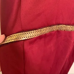 Cefian Womens' Size Medium Sleeveless Dress Racerback Burgundy Gold Sequin Waist thumbnail 5