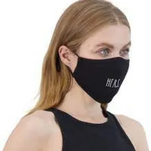 Rae Dunn His Hers Reusable Face Masks‎ Black NEW thumbnail 2