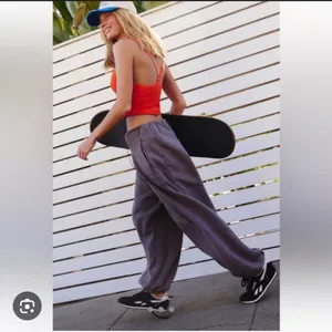Free people movement grey logo cheer on sweatpants S $98 fall casual active thumbnail 3
