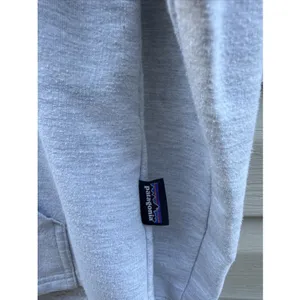 Patagonia Ahnya Pullover 1/4 Snap Hoodie Womens Small Grey Pocket thumbnail 3