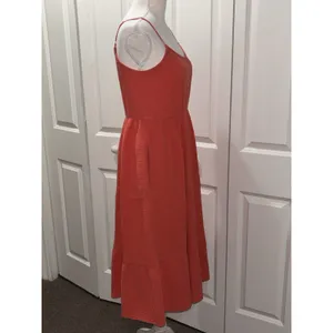 Women's Magaschoni Peach Casual Dress 100% Organic Cotton Sleeveless Midi Size thumbnail 4