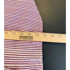 Express Womens M Button Down Shirt Purple White Striped Metallic‎ Long Sleeve thumbnail 7