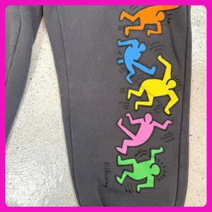 Cotton On K. Haring‎ Joggers Sweatpants Colorful Print XS Women's Athleisure thumbnail 2