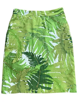 EUC Anthropologie Vanessa Virginia Talipot Palm Leaf Pencil Skirt Size 6 thumbnail 1