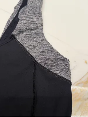 Lululemon Athletica Ruched Tank Top Black Grey Size 4‎ thumbnail 4