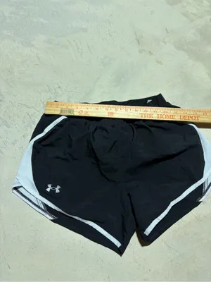 Under Armour Black Women's Athletic Shorts with White Trim small thumbnail 4