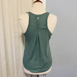 Prana Ribbed‎ Tank Top Racerback Yoga Athletic Green Sleeveless Womens Small thumbnail 5