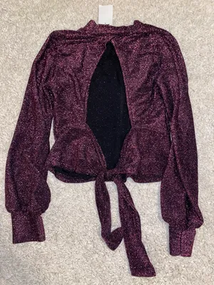 Lush Clothing Sparkly Long Sleeve Shirt thumbnail 3