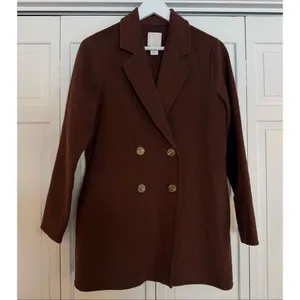 Joie brown wool double breasted peacoat size small thumbnail 2