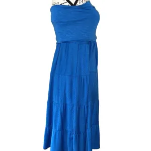 New Directions Royal Blue Convertible Tiered Strapless Dress Maxi skirt Small‎ thumbnail 3