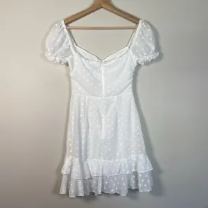 Princess Polly Mikail White Embroidered Mini Dress Size 2 Milkmaid Cottage‎ Y2K thumbnail 6
