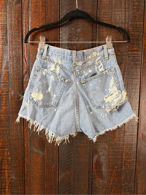 Rag & Bone Distressed Denim Shorts - High-Rise, Hi-low thumbnail 3