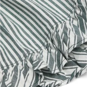 VS PINK Velvet Trim Ruffle Pajama Shorts Deep Forest Green & White Stripes SMALL thumbnail 7