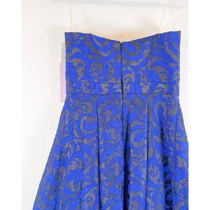 NWT JS Collections Dress Blue Jacquard Hi Low Ballgown Strapless Cocktail Size 8 thumbnail 8
