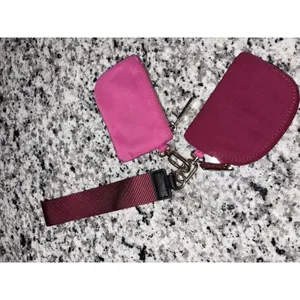Lululemon Dual Pouch Wristlet Sonic Pink Great Condition thumbnail 7
