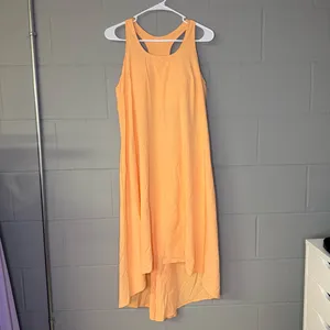 Halara Breezeful Backless Racerback High Low Flowy Midi Dress in Peach Sz Medium thumbnail 5