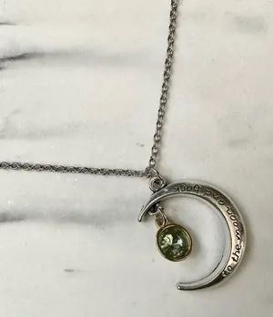Moon charm pendant necklace thumbnail 1