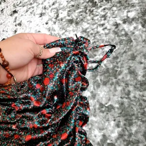 Urban‎ Outfitters Rose Print Ruched Dress thumbnail 7