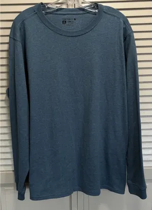 Carhartt Loose Fit Womens Size XL Long Sleeve T-Shirt Work Tee Blue Logo Graphic thumbnail 1