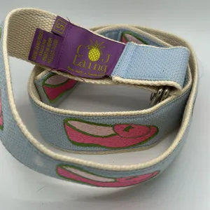 CJ Laing Perfectly Preppy D-ring Belt - Loafer embroidered - Size S thumbnail 2