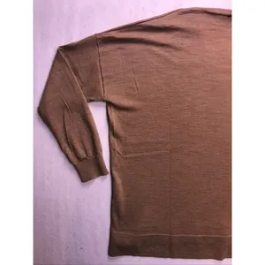 J.Crew V-Neck Sweater Women XL Brown Merino Wool‎ Oversized Pullover Classic thumbnail 10