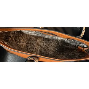 Women’s Light Brown Tote and Smaller Handbag Set‎ Animal Print thumbnail 8