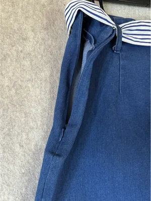 Altar'd State Skort Skirt Shorts Blue Belt Zip Women’s Medium Cotton Blend thumbnail 8