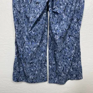 Athleta Women 2 Blue Avenue Printed Wide Leg Crop Pants Lightweight Athleisure thumbnail 6