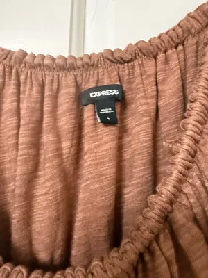 Express Chocolate-Brown Sleeveless Ruffle Maxi Dress thumbnail 3