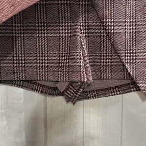 Altar'd State NWT Burgundy Plaid Mini Skort thumbnail 3