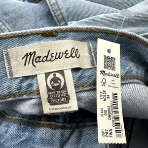 Madewell The Perfect Vintage Wide-Leg Crop Jeans Denim High Waisted Blue 33 NWT thumbnail 5