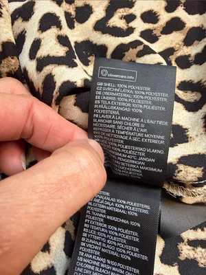 H&M Ladies Long Sleeve Leopard Print Lightweight Blouse. Size Medium thumbnail 5