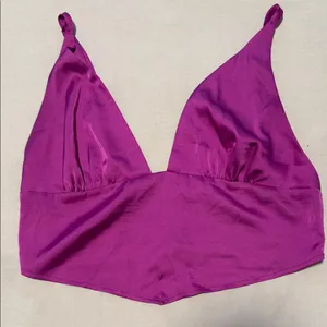 Garage Magenta Satin Bandeau thumbnail 1